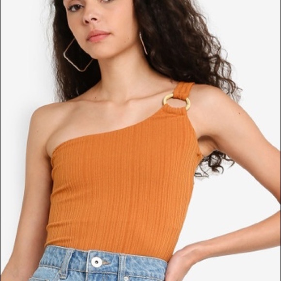 Topshop Tops - TOPSHOP one shoulder top